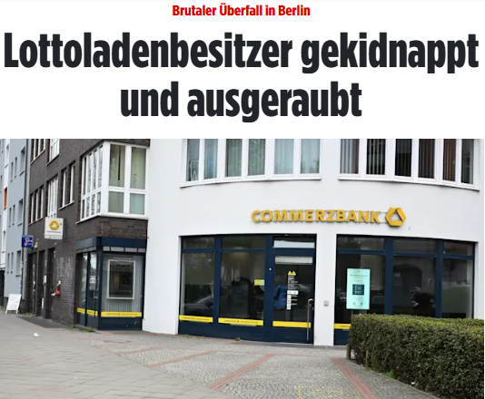 Taykra's tweet image. #Berlin: Auf dem Weg zur Bank aufgelauert: Der 52-Jährige wurde zu Boden gerissen und mit Gewalt in einen Transporter gezerrt. Dort wurde der Geschäftsmann dann an Händen und Füßen gefesselt u verschleppt. Mit mehreren Verletzungen kam er ins Krankenhaus. bild.de/regional/berli…