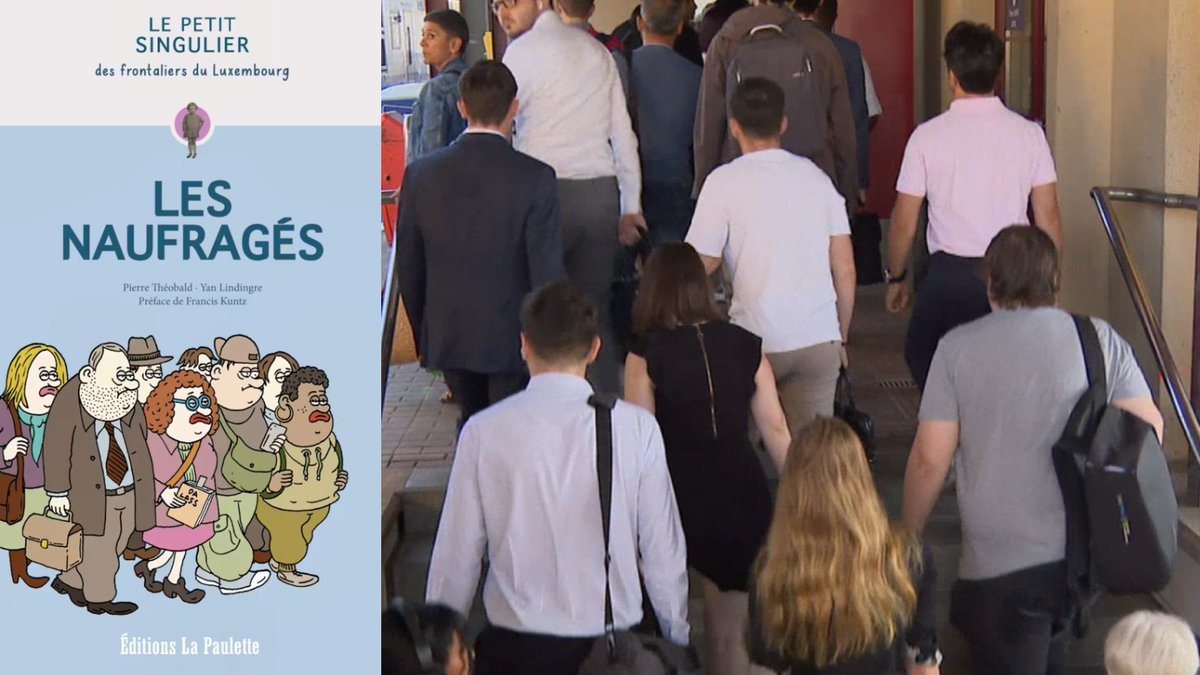 RTL_Infos's tweet image. L'un a une bonne plume, l’autre un bon coup de crayon. Pierre Théobald et Yan Lindingre signent à quatre mains “Les naufragés”, un livre qui devrait redonner le sourire aux #frontaliers prisonniers du TER #Luxembourg #Metz #Thionville infos.rtl.lu/videos/on-en-p…
