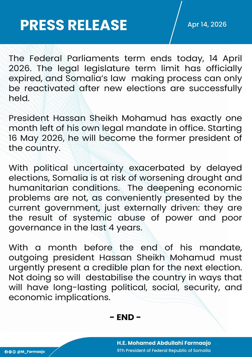 Mohamed Farmaajo tweet media