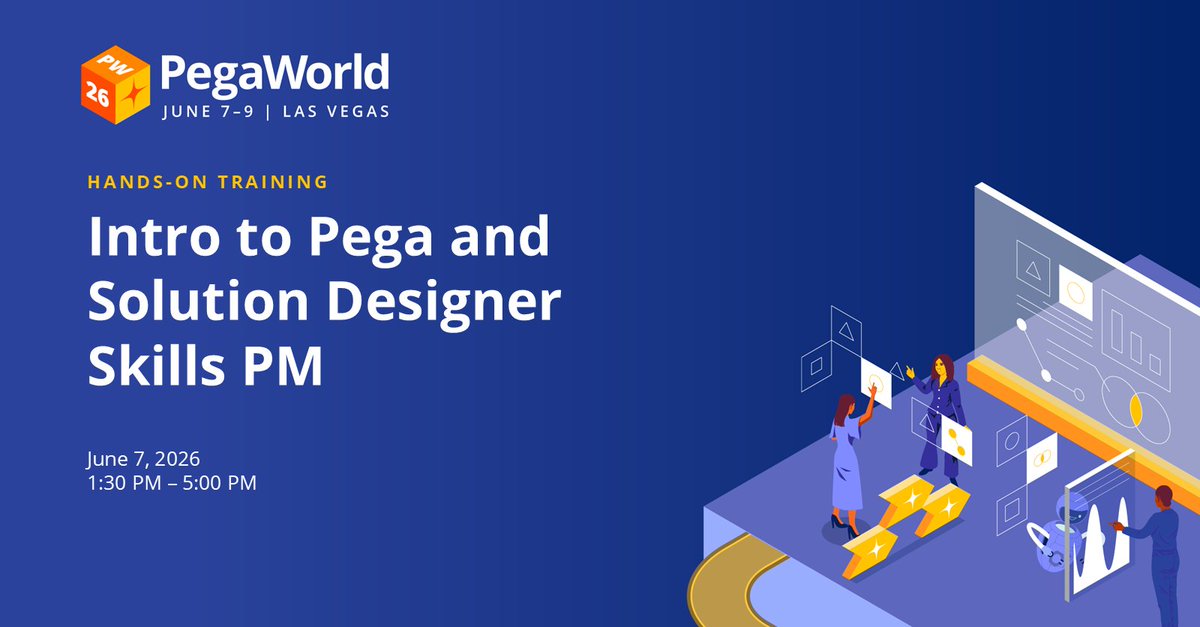 kartheek327's tweet photo. Level up your skills at #PegaWorld with hands-on training and certification! 🚀Learn from experts, apply knowledge in real time, and help drive innovation in your organization.  Spaces are limited – don’t miss out! Register now: https://t.co/CfxvdUjZyQ #BuildForChange https://t.co/RTTNk7MEIl
