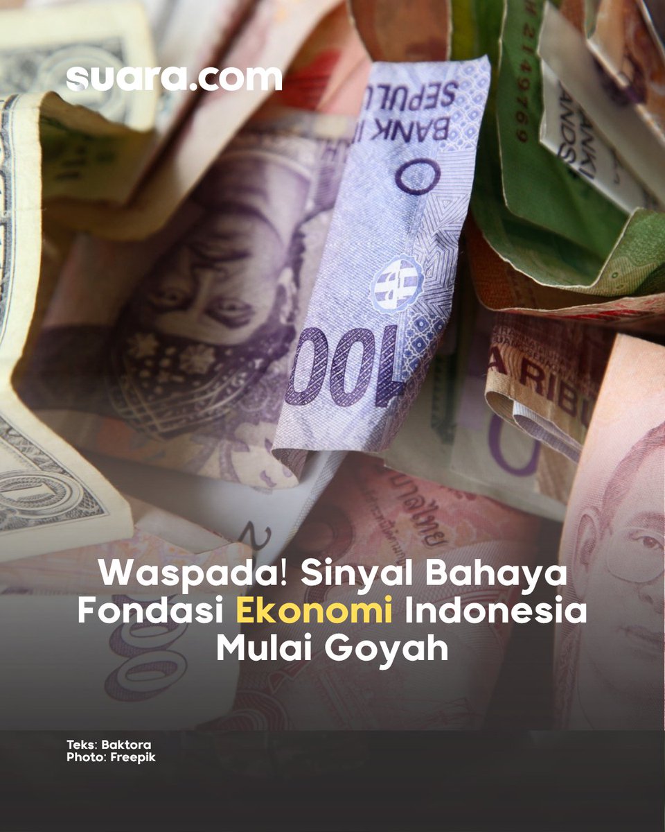 suaradotcom's tweet image. Saatnya melihat realita di lapangan bahwa daya beli dan ketahanan ekonomi kita sedang terancam oleh tekanan yang kian mengkhawatirkan.

Baca selengkapnya: suara.com/bisnis/2026/04…

#ekonomi #indonesia #krisis #fondasi BM