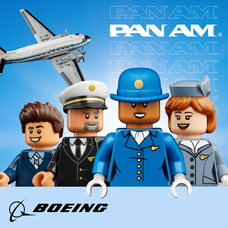 8bitGrrl's tweet image. The rare #LEGO release that hits both 
travel-history nerds and minifigure 
people at the same time. ✈️ 
  
Those #PanAm crew uniforms are doing 
a lot  what keeps pulling me back 💙 
is the full crew display on: 
sovrn.co/sm321wj