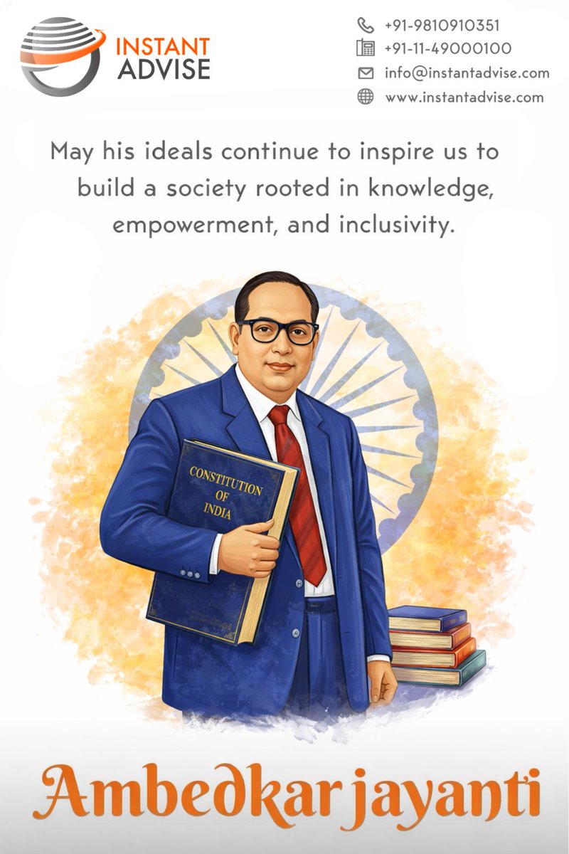 May his ideals continue to inspire us to build a society rooted in knowledge. empowerment, and inclusivity.

Ambedkar Jayanti...!!!

#ambedkar #ambedkarjayanti #inspire #knowledge #empowerment #india #InstantAdvise