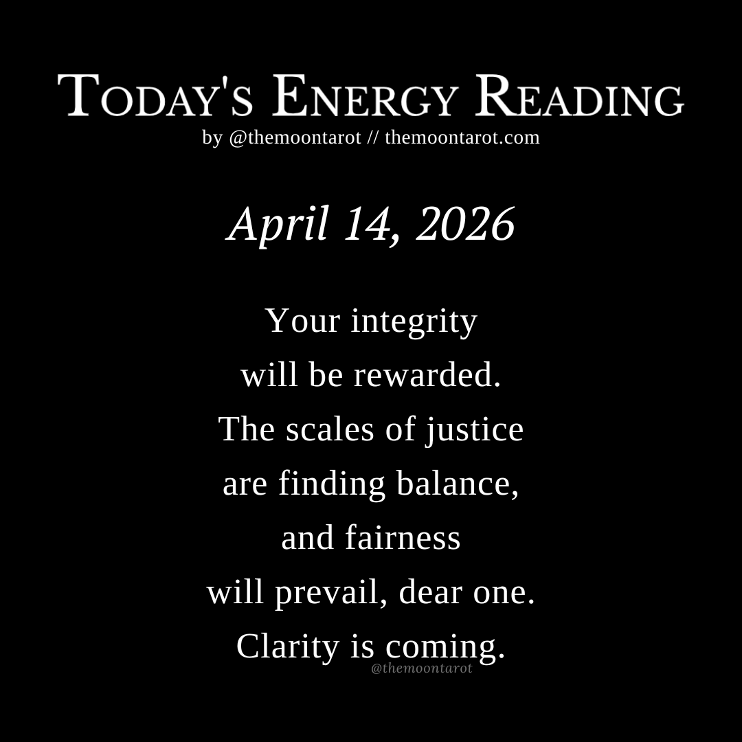 themoontarot_'s tweet image. Today's Energy Reading: April 14, 2026