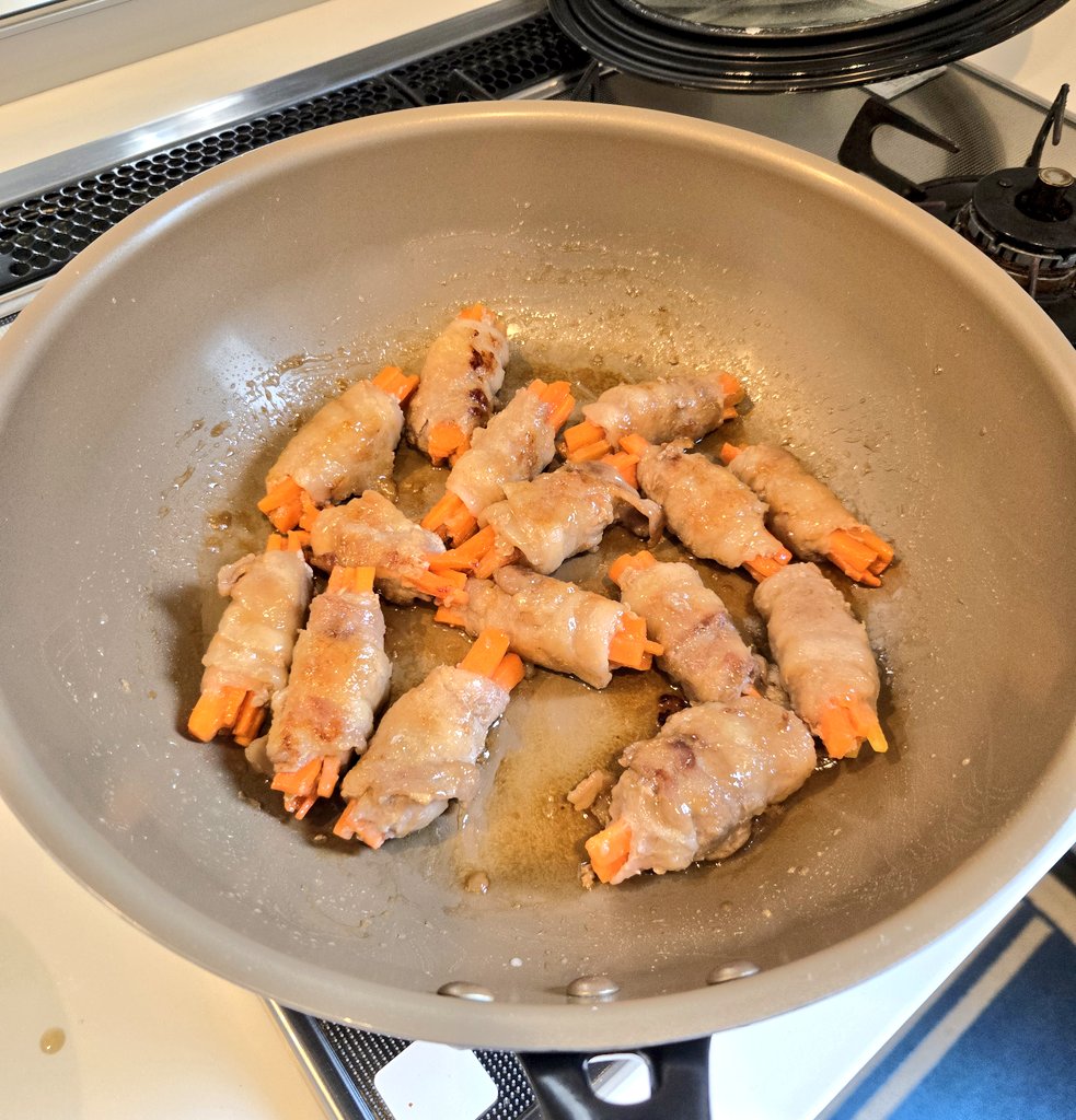 人参の豚バラ巻きを作りました