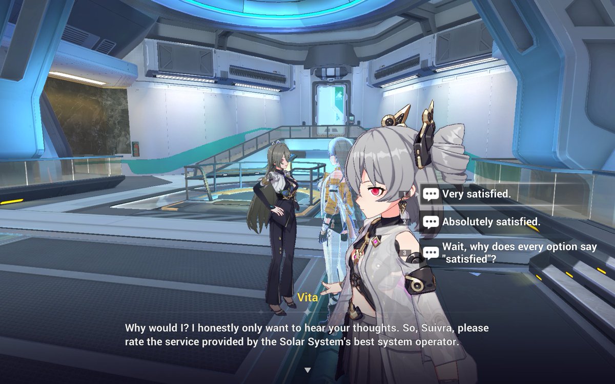 Join Vita's interstellar adventures today! 100% satisfaction guaranteed! 

Look at this survey!