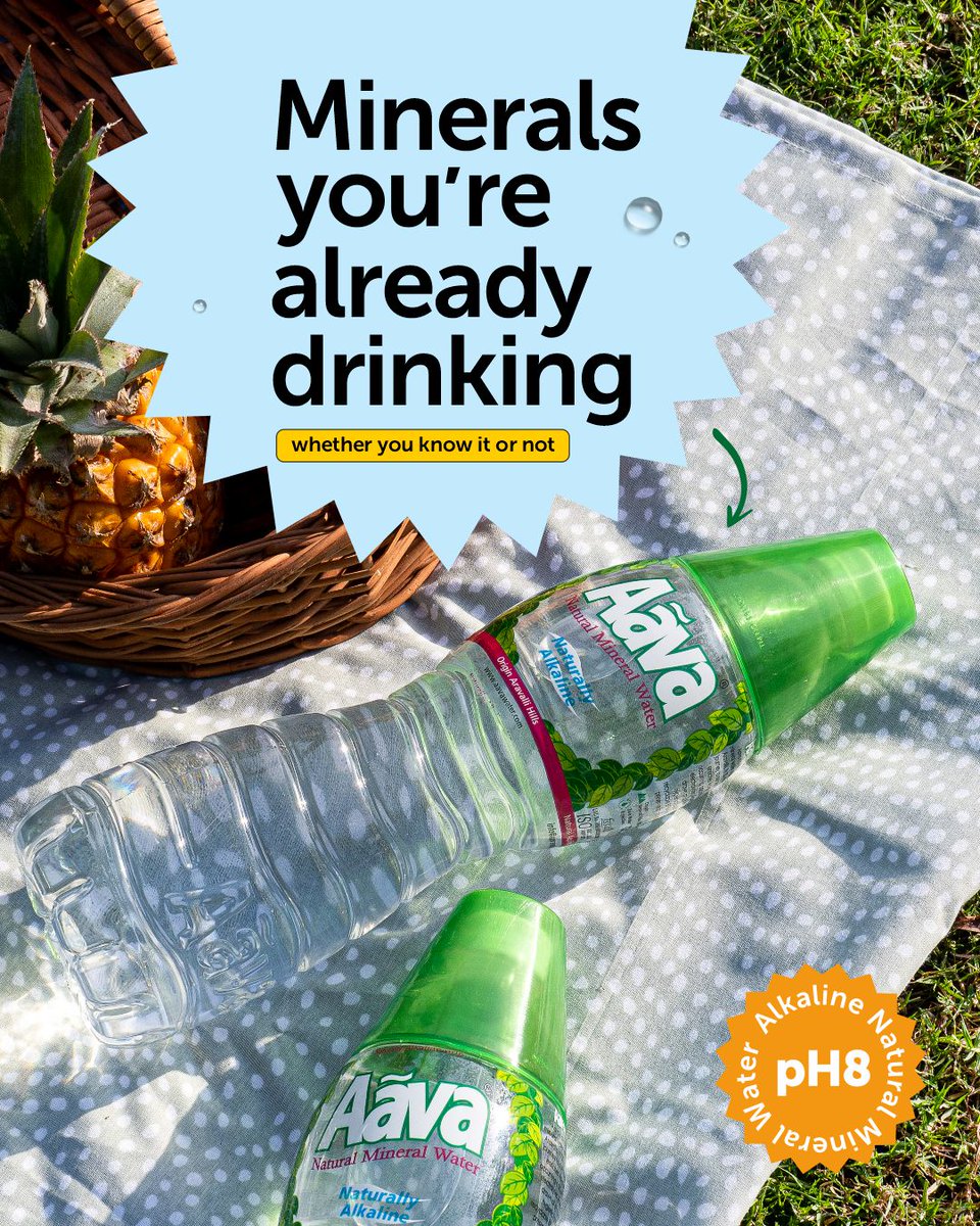 Aava_Water's tweet photo. Everyone's adding electrolytes to their water. Aava's had them naturally. Since 2005.  Calcium. Magnesium. Bicarbonates. Silica, electrolytes — no powders, no machines. Just 20 years through mineral-rich rock in the Aravallis. Born Alkaline pH8. #Hydration #Electrolytes #WaterTok https://t.co/WuLmAdYnMh