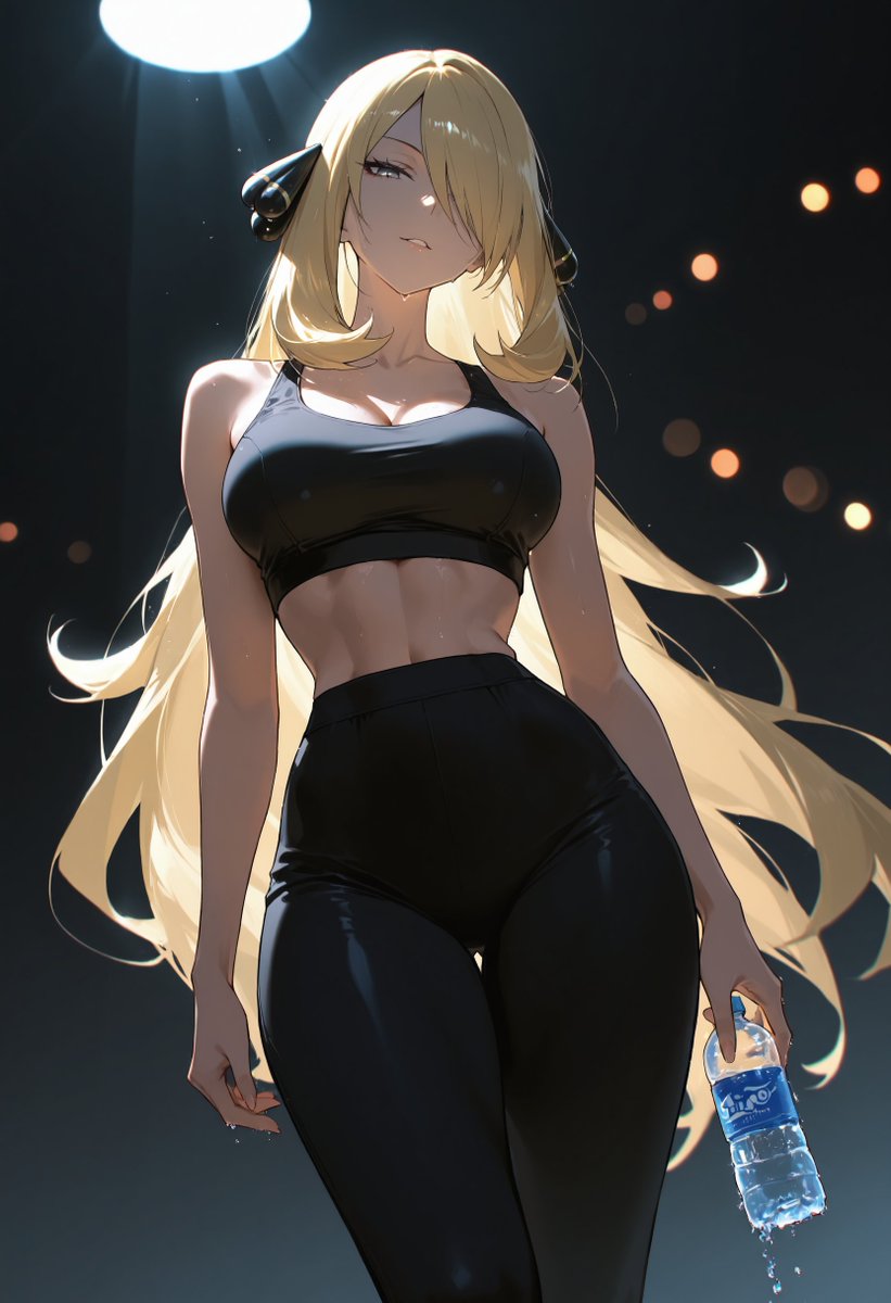 story_with_ai's tweet image. ふふっ、逃げ出さないでね？

今日は下半身を徹底的に鍛えるわよ。私のペースについてこられるかしら？

私と一緒に、最高の身体を目指しましょう。その先にはきっと、もっと素敵な景色が見えるはずだから。✨🪄

#Cynthia #gym #training