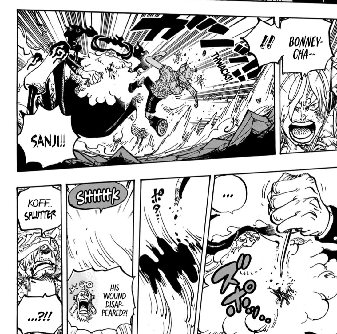 #ONEPIECE1180

 Zoro got taken down by a full-on named attack from Imu…

Sanji got folded just by Saturn looking at him 😭

There's level to this shit