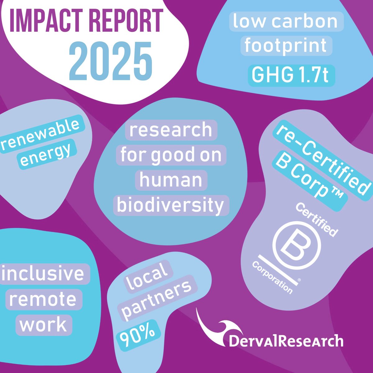 DervalResearch's tweet image. As a proud re-Certified #BCorp, DervalResearch is building a society where people with diverse sensory, hormonal, and physiological profiles find products and services that actually work for them — while keeping our own footprint 👣 light and our ethics high
#ImpactReport