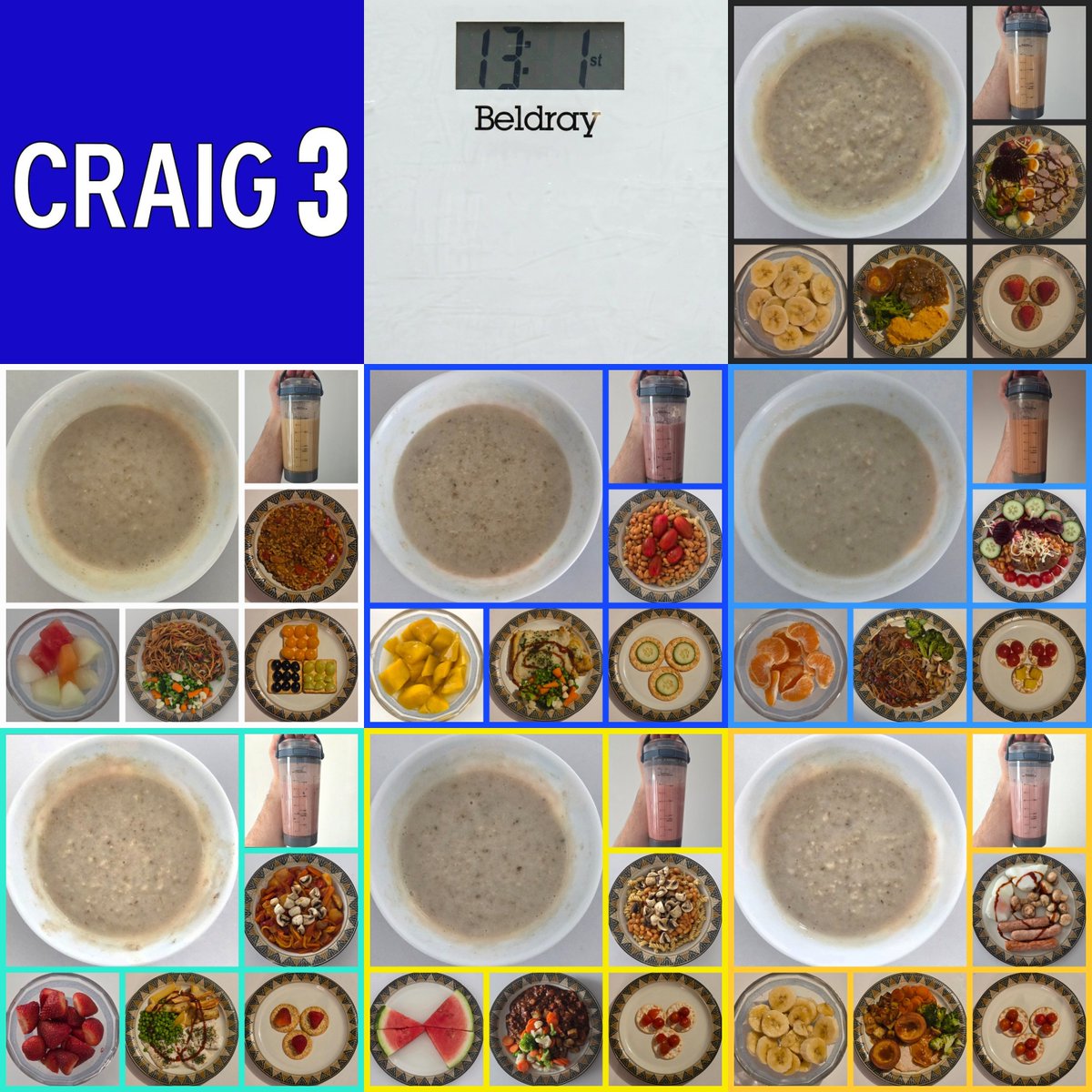 CraigTCFC3's tweet image. Tenth Week Of My Diet Im 13st 1lb And This Is My Food Collage For Monday 6th April 2026 To Sunday 12th April 2026 I Have Enjoyed My Tenth Week Of My Diet🍽️😋#CRAIG3 #Nickname #GalaxyS25 #WeightLoss #FitnessJourney #HealthyLiving #DietProgress #HealthyEating