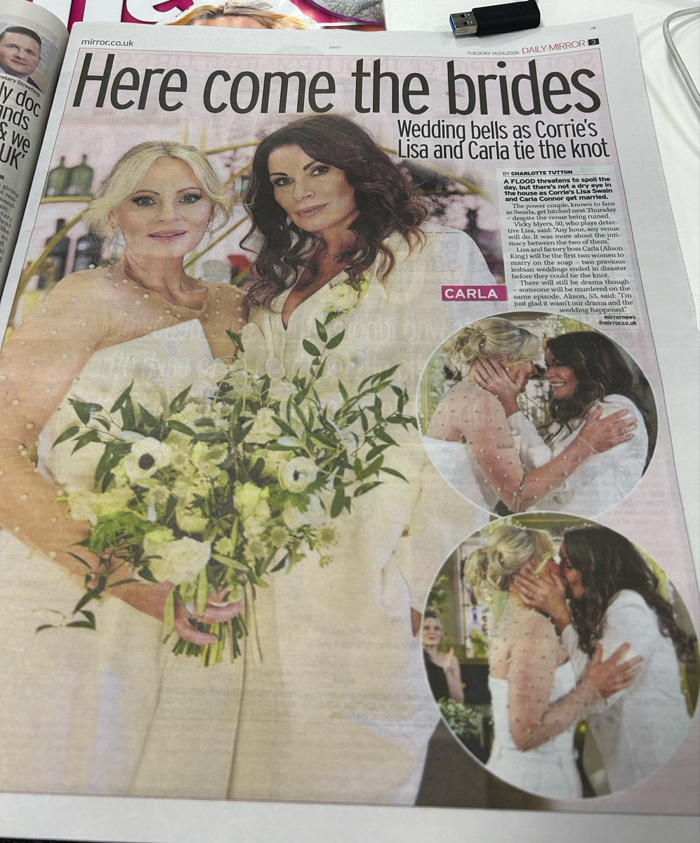 Char_Tutton's tweet image. Only went and got #Swarla on page THREE of today’s Mirror 🗞️🚨❤️ #corrie