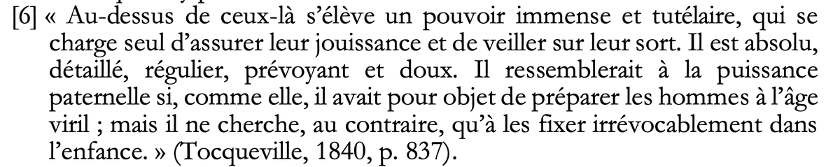 FrancoisGeerolf's tweet photo. @RaveaudGilles Amusant cette phrase de Delors, car Tocqueville mettait justement en garde contre le "despotisme doux" dans les sociétés démocratiques... https://t.co/0eNwxk0z2H