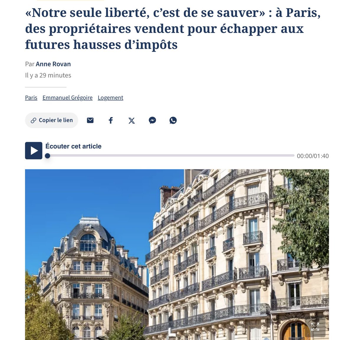 DuprDominique2's tweet image. 🧐 « En réalité, Emmanuel Grégoire et Jacques Baudrier pourraient aussi rater leur cible. Comme le soulignait l’Atelier parisien d’urbanisme dans un rapport de 2023 consacré aux #logements inoccupés à #Paris, la grande majorité des logements vides sont des petites surfaces et la