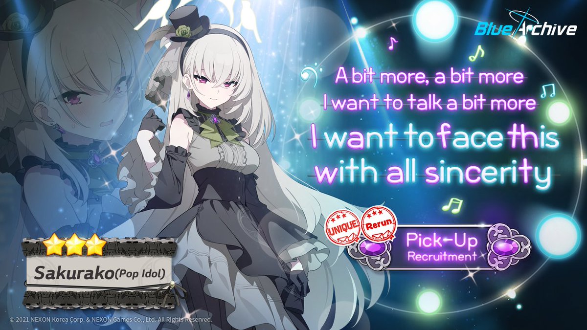 EN_BlueArchive's tweet photo. [Unique Rerun Pick-Up Recruitment Preview]

A Unique Rerun Pick-Up Recruitment will begin on 4/21 (Tue)!

💌Pick-Up Student: 3★ Mari (Pop Idol), 3★ Sakurako (Pop Idol)
🗓️Pick-Up Recruitment Schedule: 4/21 (Tue) After Maintenance – 4/28 (Tue) 1:59 AM (UTC)

#BlueArchive https://t.co/Vrl2rRUJHQ