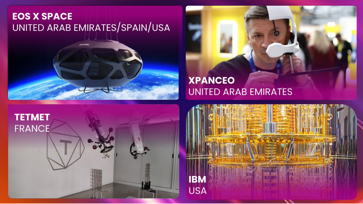 VivaTech's tweet photo. Sci-fi? More like reality at #VivaTech🚀

Catch these 🌍Premieres👇
🔭@EosXSpace capsule ride to the edge of space
🧿@xpanceo AI contact lenses replacing your screen
⚙️ TETMET laser-built metal for aerospace &amp; auto
Plus, @IBM's 🇫🇷 Premiere with the most powerful quantum computer https://t.co/ViDsphglj4