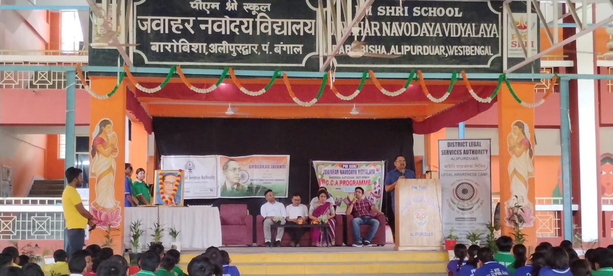 AlipurduarJnv's tweet photo. #AmbedkarJayanti ⚖️
To honor Dr. Ambedkar’s legacy, our Vidyalaya is hosting a Legal Awareness Camp for children and teenagers. Learn about your constitutional rights and responsibilities through interactive sessions.
#NVS #JNVActivity #JNV 
@EduMinOfIndia @NVS_HQ @NVSROPatna https://t.co/o6Le0Hj0UQ