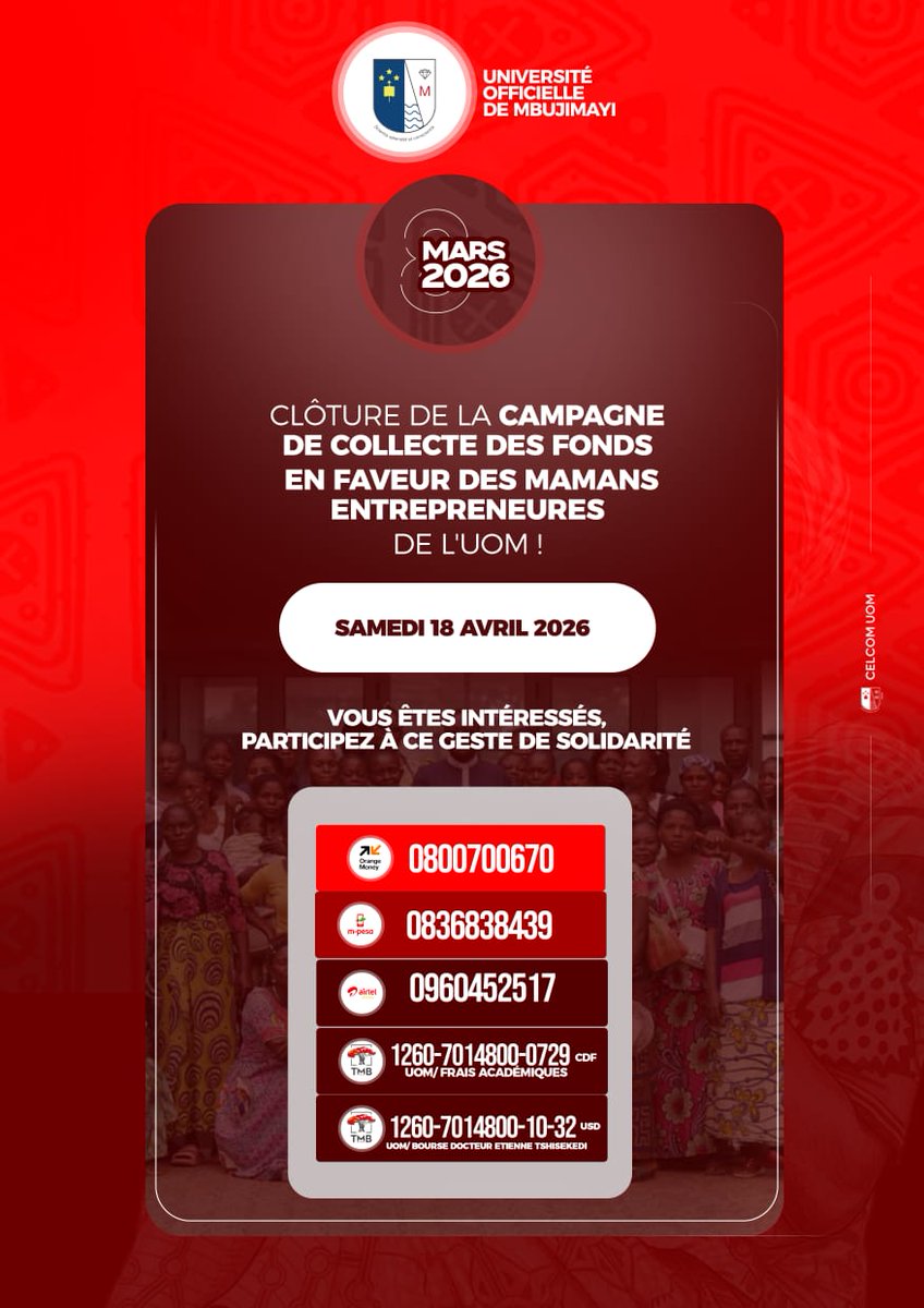 Université Officielle de Mbujimayi tweet media