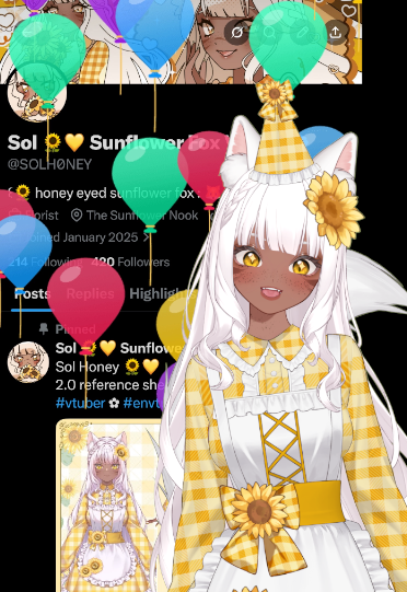 Sol ๐ป๐ Sunflower Fox Vtuber tweet media