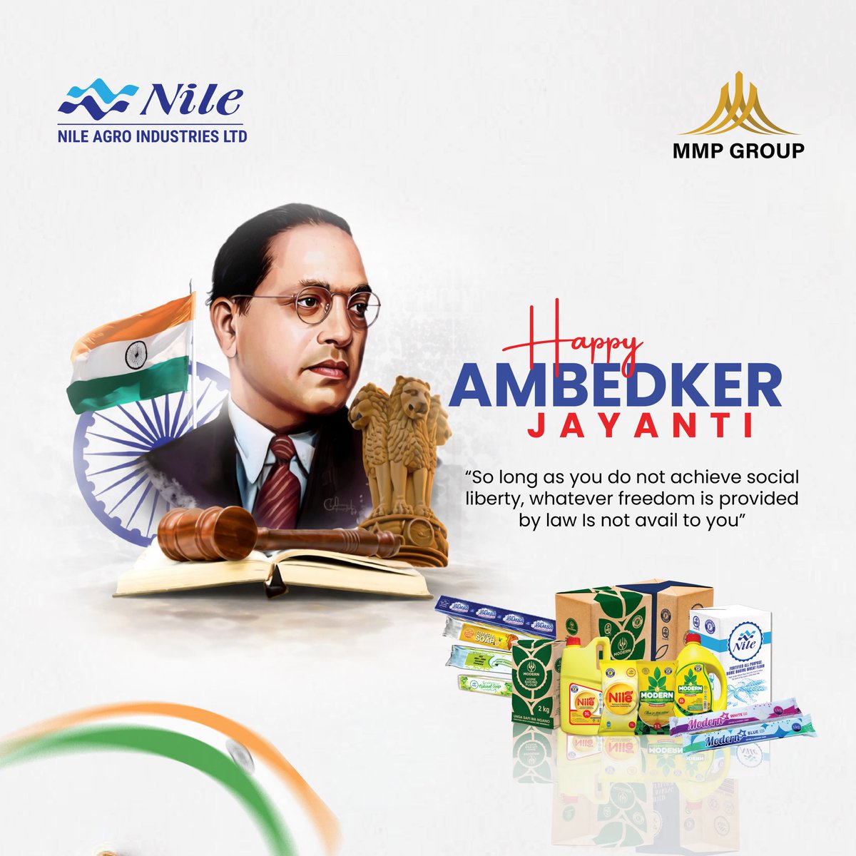 NileAgro's tweet image. A tribute to the man who gave voice to equality and justice.
Happy Ambedkar Jayanti! 🇮🇳
#AmbedkarJayanti #DrAmbedkar #Equality #JusticeForAll #Inspiration