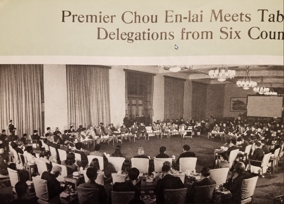 LarryMoonLee's tweet photo. @SpoxCHN_MaoNing April 1971: Premier Chou En-lai meets Table Tennis Delegations from Six Countries - Canada, Columbia, England, Nigeria, U.S. and Australia. https://t.co/K3UL5spvgd