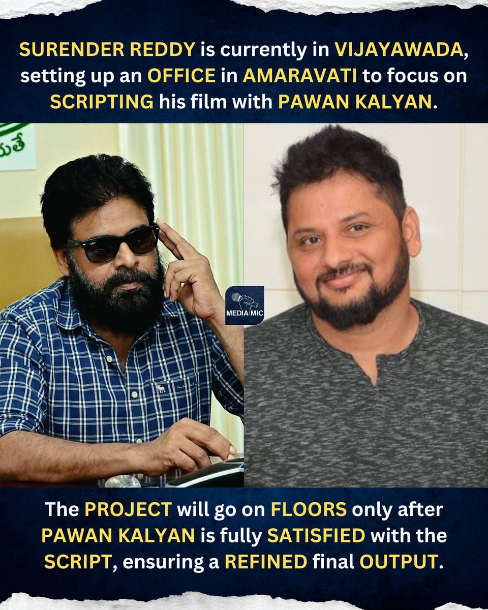 MMTollywood's tweet image. Surender Reddy sets up base in Vijayawada for Pawan Kalyan film; shoot begins only after script approval 🎬❤️‍🔥

#PawanKalyan #surenderreddy