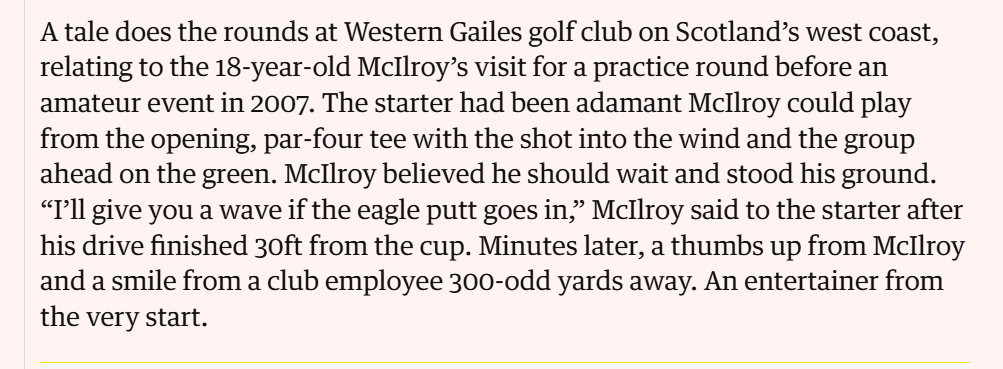MartinBackPage's tweet image. Lovely outro in @mrewanmurray's excellent Rory piece #wave🙋‍♂️

theguardian.com/sport/2026/apr…