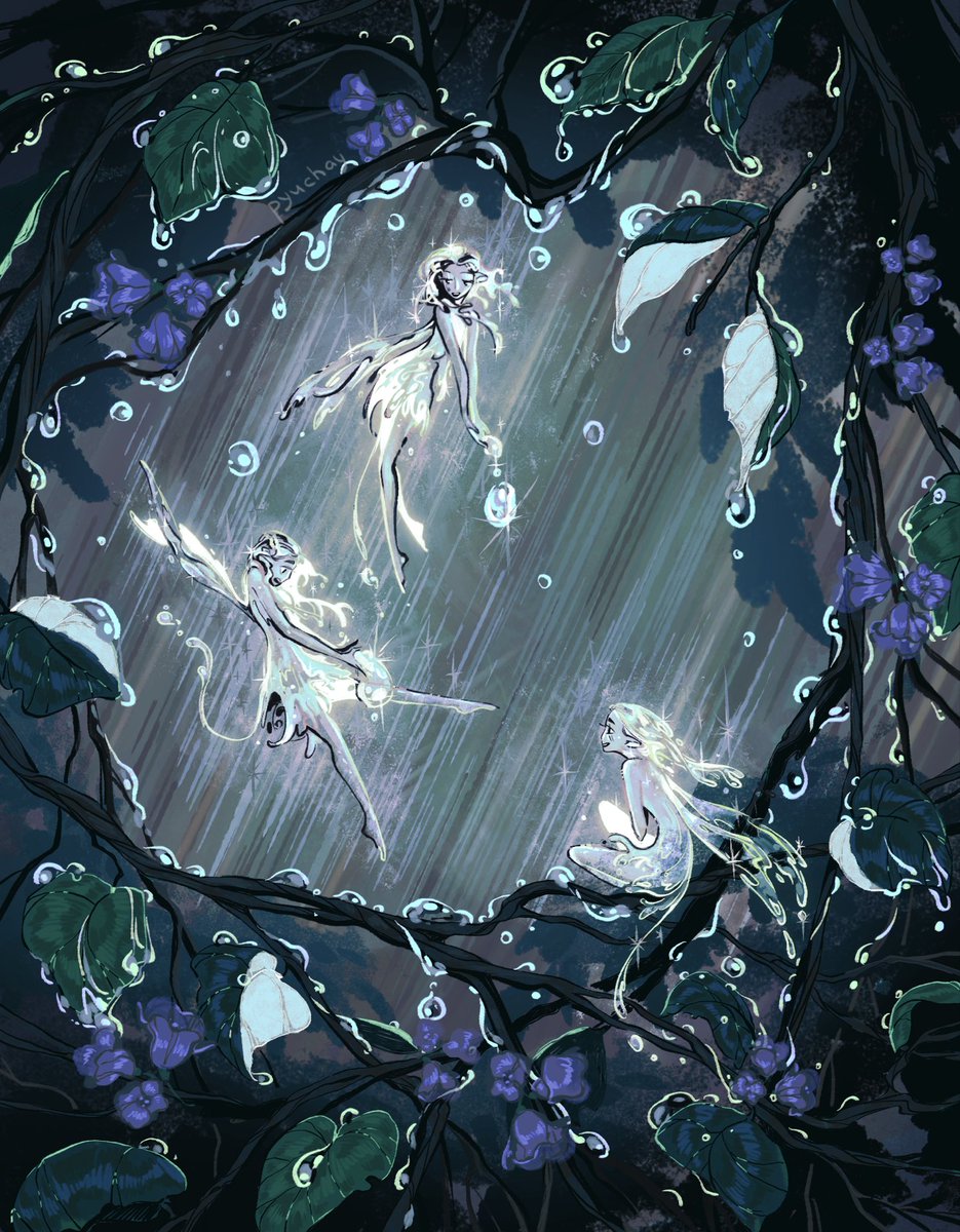 _vie___0_0's tweet image. While it's raining 💫

#procreate #illustration #fairy