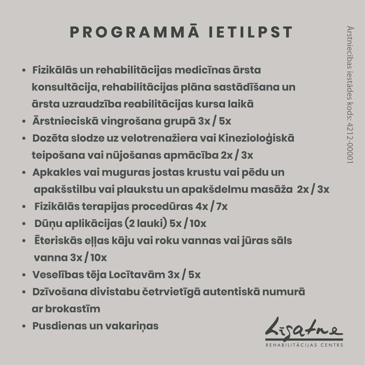 RehLigatne's tweet photo. VAI LOCĪTAVU SĀPES TEVI IEROBEŽO?

🤸‍♀️Atbrīvojies no locītavu sāpēm rehabilitācijas centrā "Līgatne"!

🔥 Īpašs piedāvājums aprīlī un maijā - 15% atlaide!

Aktuālas akcijas:
https://t.co/vrJG46RbGo
📞Pieteikšanās: +371 64161917 | +371 26431450 https://t.co/tDpSB9HsK3