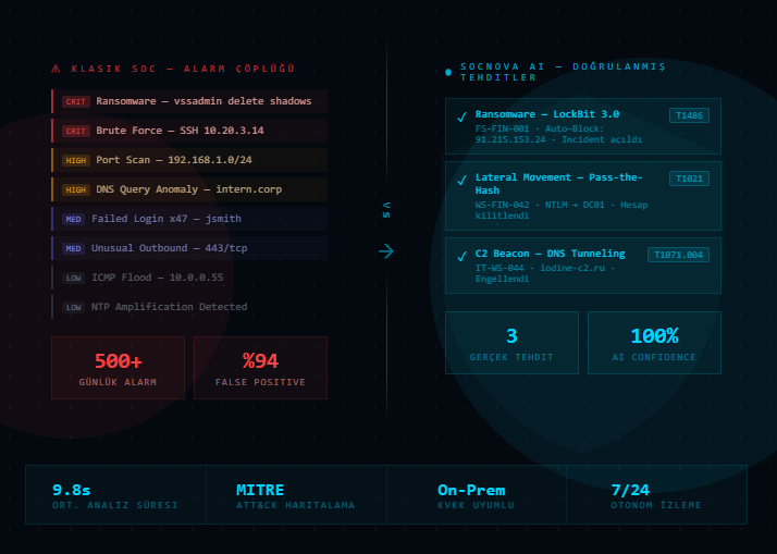 onuroktay's tweet image. ❌ Klasik SOC Bitti. ✅ AI SOC Dönemi Başladı.

#BlueTeam #SOC #CyberSecurity #SOCNova