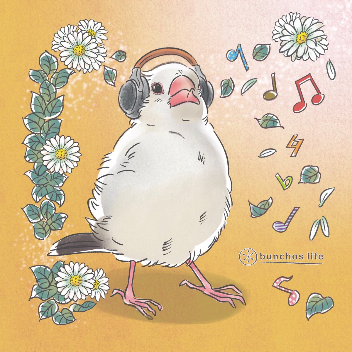 4コマ漫画は本日お休みのため代わりに昨年カレンダー作成時のボツイラスト貼っておきます
#文鳥