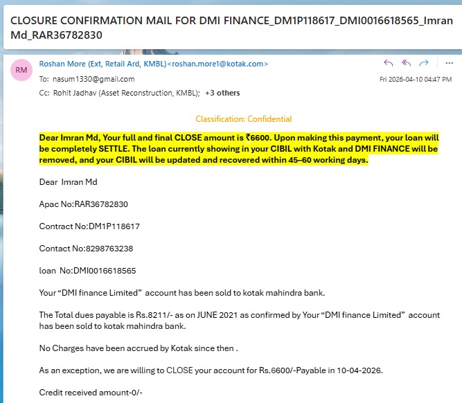 magical_world_7's tweet image. @KotakCares Kotak Mahindra Bank must be ashamed! Agent Roshan More (+91 8828465012) is harassing me with abusive calls and OTP bombing. I have proof.  

ShameOnKotak #Harassment #ConsumerRights