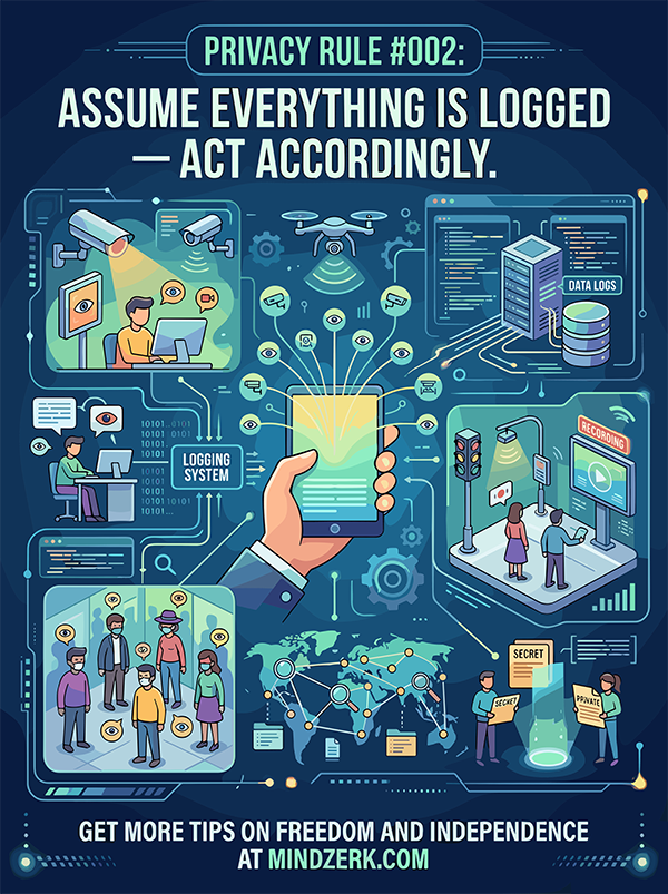 mindzerk's tweet image. Every click.
Every search.
Every message.
Tracked. Stored. Logged.
Maybe not today. Maybe not tomorrow. But somewhere.

Assume everything is logged.
Act accordingly.

oracle.mindzerk.com/assume-everyth…

#DigitalPrivacy #OpSec #CyberSecurity #Mindzerk #CovertWisdom
