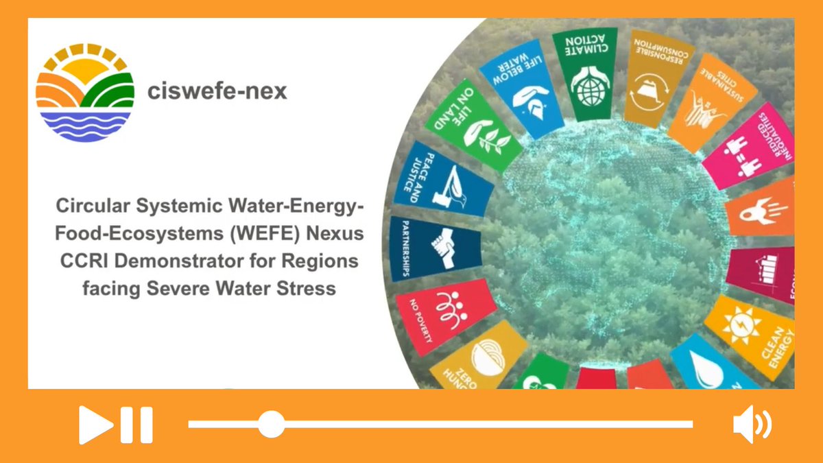 CTAndaluciaENG's tweet image. 🚀 Our #EUproject @CisWEFENEX is bringing together 27 partners to develop circular solutions for regions under severe water stress.

Through the WEFE Nexus approach, the project integrates water, energy, food and ecosystems into a single sustainable system.

🎥 Discover it in