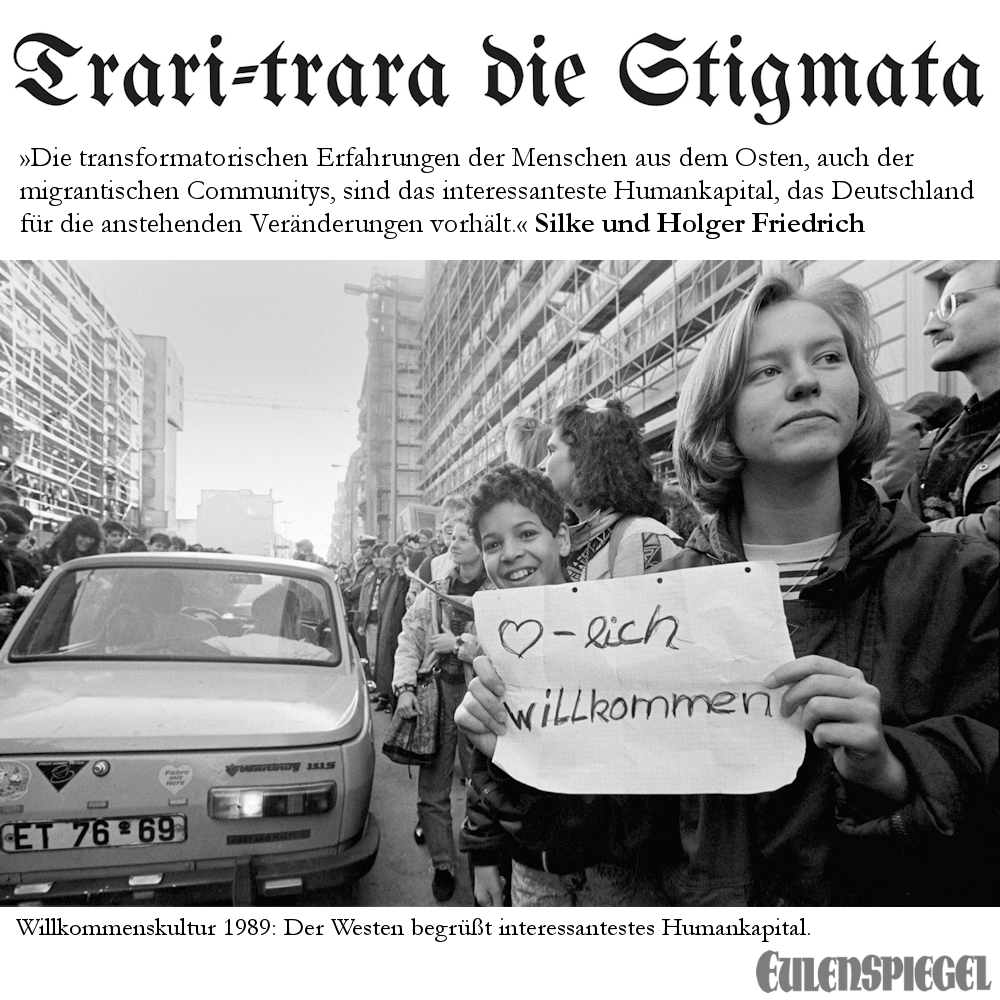 ... »Ein neues Leitmedium« brauchen wir, und zwar sofort und unbedingt aus dem Osten! ...

Lesen Sie den Beitrag von Mathias Wedel jetzt im Satiremagazin EULENSPIEGEL: eulenspiegel-zeitschrift.de/2026/04/trarit…

#OAZ #Ostdeutsche #Medien #Satire #Satiremagazin