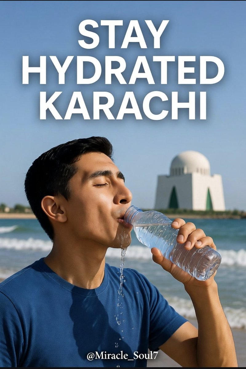 Miracle_Soul7's tweet image. Stay Hydrated Karachi
#Scorching #heatstroke #Sun #Alarming