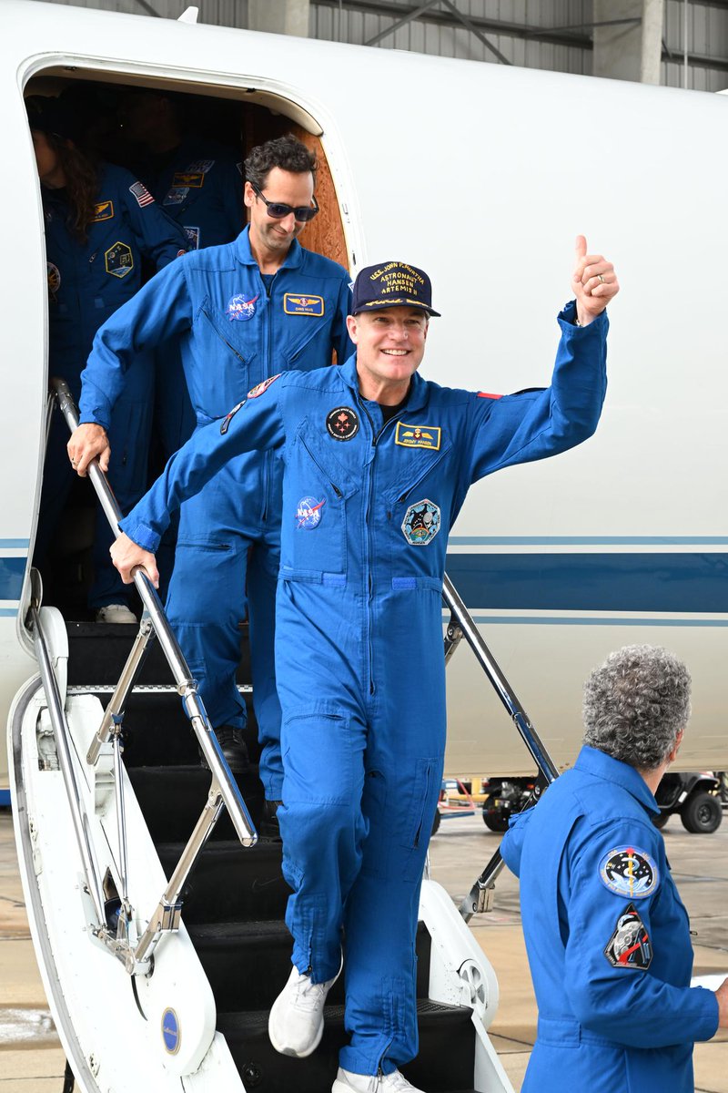 NASA_Johnson's tweet image. Wheels down on a mission generations waited for. 🛬

After completing their historic journey around the Moon on Friday, April 10 at 8:07pm ET, the @NASAArtemis II crew returned to Ellington Field, marking the final milestone of their mission. Teams across @NASA came together for