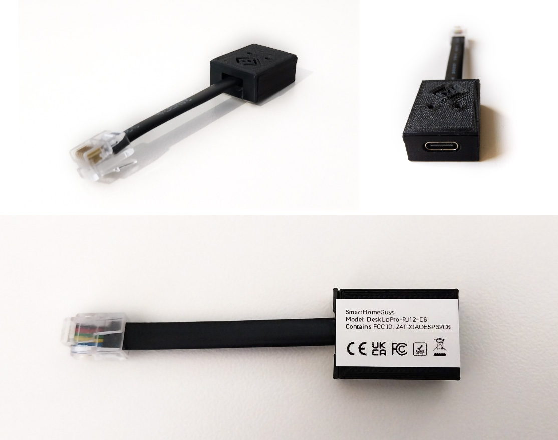 cnxsoft's tweet image. ESP32-based standing desk controller
cnx-software.com/2026/04/14/des…

Designed by SmartHomeGuys in the UK, the DeskUp Pro connects to a standard RJ11/RJ12 port on a standing desk, bridging it to your local network over 2.4 GHz Wi-Fi.

The device ships with ESPHome and is compatible with