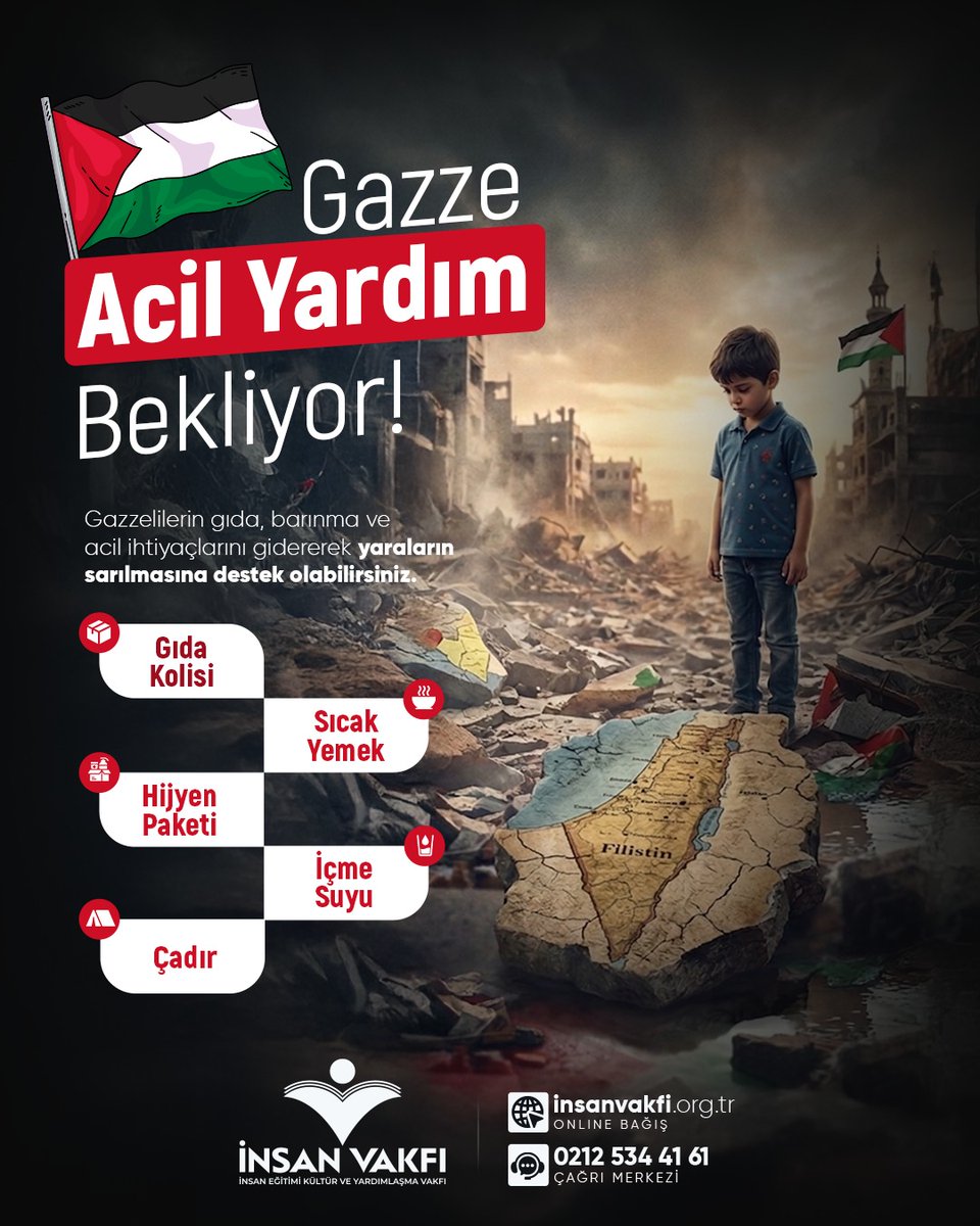 insanvakfiaydin's tweet photo. Gazze Acil Yardım Bekliyor
Gazze’de barınma, gıda ve temel ihtiyaç malzemelerinin temini için bir “Acil Yardım” seferberliği başlatmıştık. 
 Bu iyilik seferberliğine katkı sunmak için tüm gücüm��zle çalışıyor, herkesi iyiliklerin eliyle Gazze’nin yaralarını sarmaya davet ediyoruz https://t.co/4FogcTjBn1