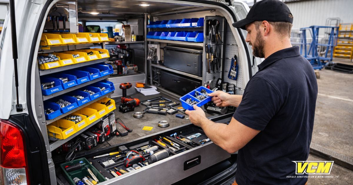 VCM_NZ's tweet photo. A setup like this shows whatβs possible with a proper custom fit-out β bin systems, drawers & layouts designed around the tools and workflow, not off-the-shelf limitations. We design, fabricate & install solutions to suit your vehicle and work. π¨βπ
π https://t.co/JBnrsEMajW
#VCML https://t.co/XwjD1xBwoA