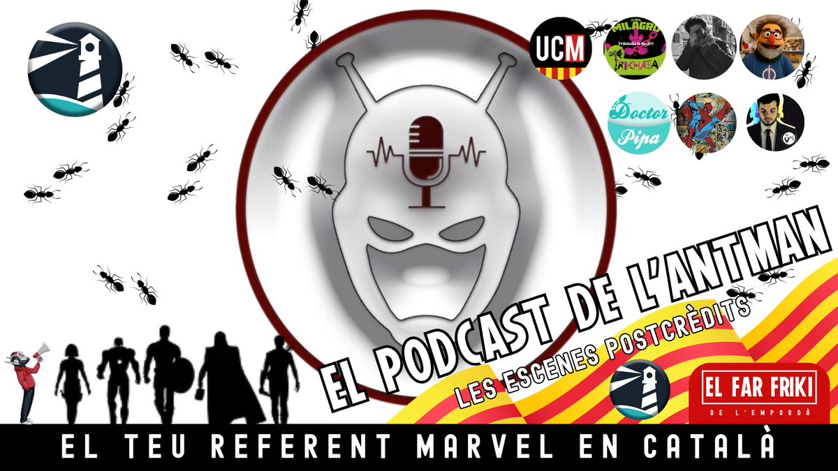 FarFriki's tweet photo. Demà dijous podreu gaudir d'una nova entrega de "El Pòdcast de l'Antman". Aquest cop, el debat girarà entorn les escenes postcrèdits que no han quedat resoltes en aquestes fases després d'Endgame. És un plaer compartir aquest programa amb en @DelMcu, en @Saaal_Ratita, en @MRussoley, en @filiprim75, en @MarcosFdez81, el @DoctorPipa i en @pibefig Moltes gràcies a tots.