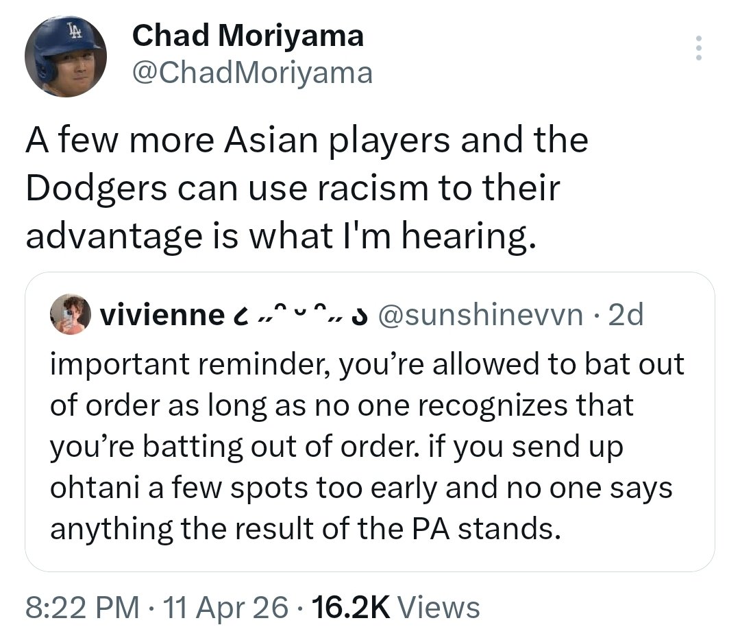Chad Moriyama tweet media