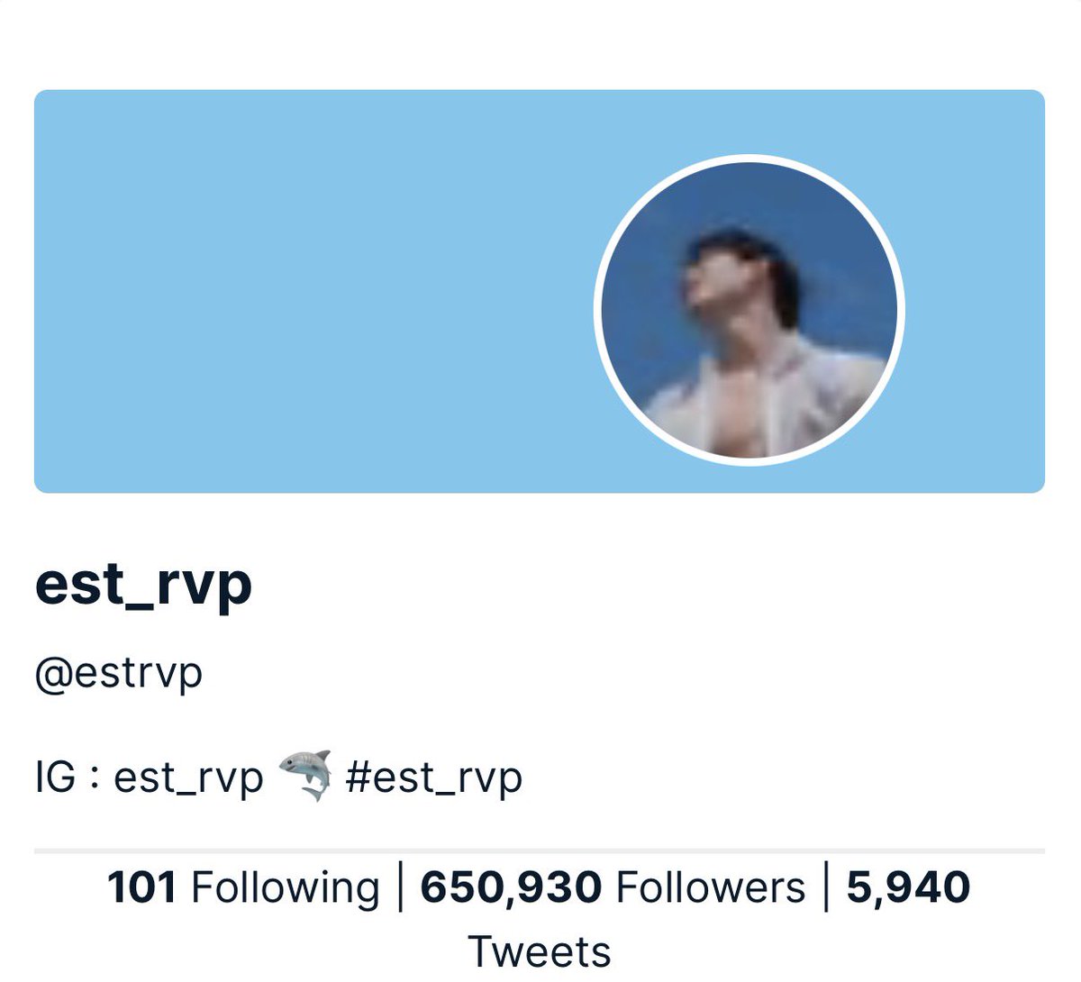 mypspace2308's tweet image. STATISTICS @EstRvp 📈

✨X

12.04   647,406
13.04   650,930  (+3,524)

✨INSTAGRAM

12.04   2,651,251
13.04   2,657,262  (+6,011)

✨TIKTOK

12.04    2,246,640
13.04    2,254,643  (+8,003)

#est_rvp