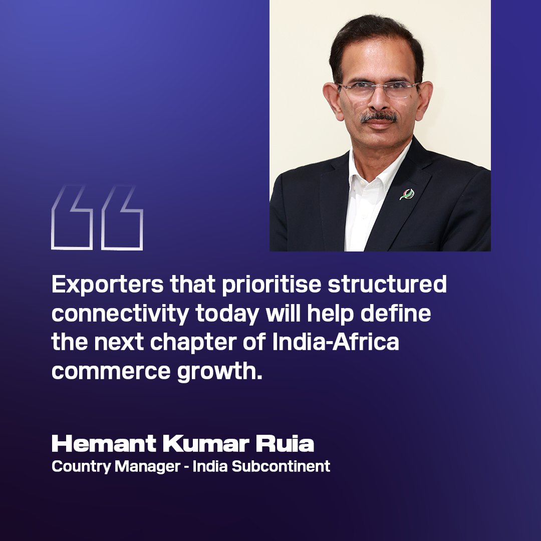 DPWorldIndia's tweet photo. In his article for ET Entrepreneur, Hemant Kumar Ruia, our Country Manager, India Subcontinent, delves into the importance of integrated corridors and digital supply chains for harnessing the potential of the deepening trade partnership between India-Africa. Read more: https://t.co/nQkXCyR6Gw