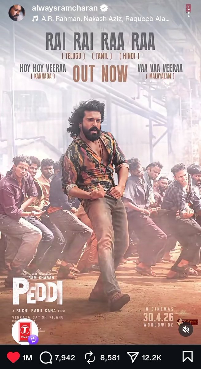 GlobetrotterMB1's tweet image. #Varanasi heroine reacted to #Ramcharan dance...
@priyankachopra and @AlwaysRamCharan stepping together for item song in #peddi 
Hype meter raises again