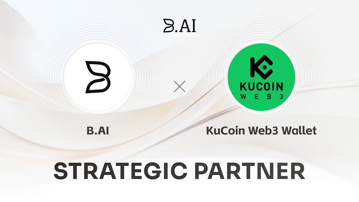 BAI_AGI's tweet image. B.AI 🤝 @KuCoin_Web3 🌐

True infrastructure requires scale and seamless access. Today, we are officially partnering with KuCoin Web3 Wallet.

While  architects the execution &amp;amp; settlement layer for the AI Agent economy, @KuCoin_Web3