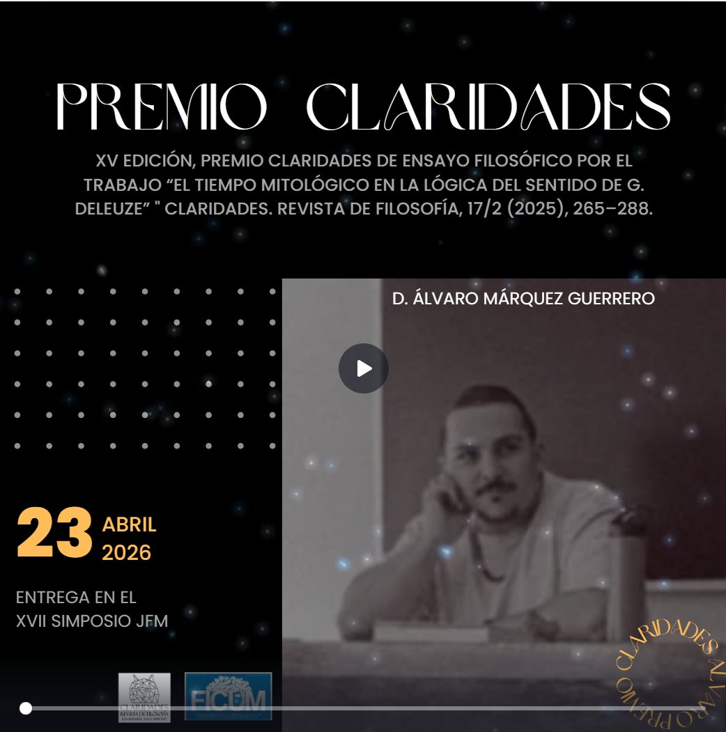 Filosofía Noticias: Claridades, Sapientia, JFM, HF tweet media