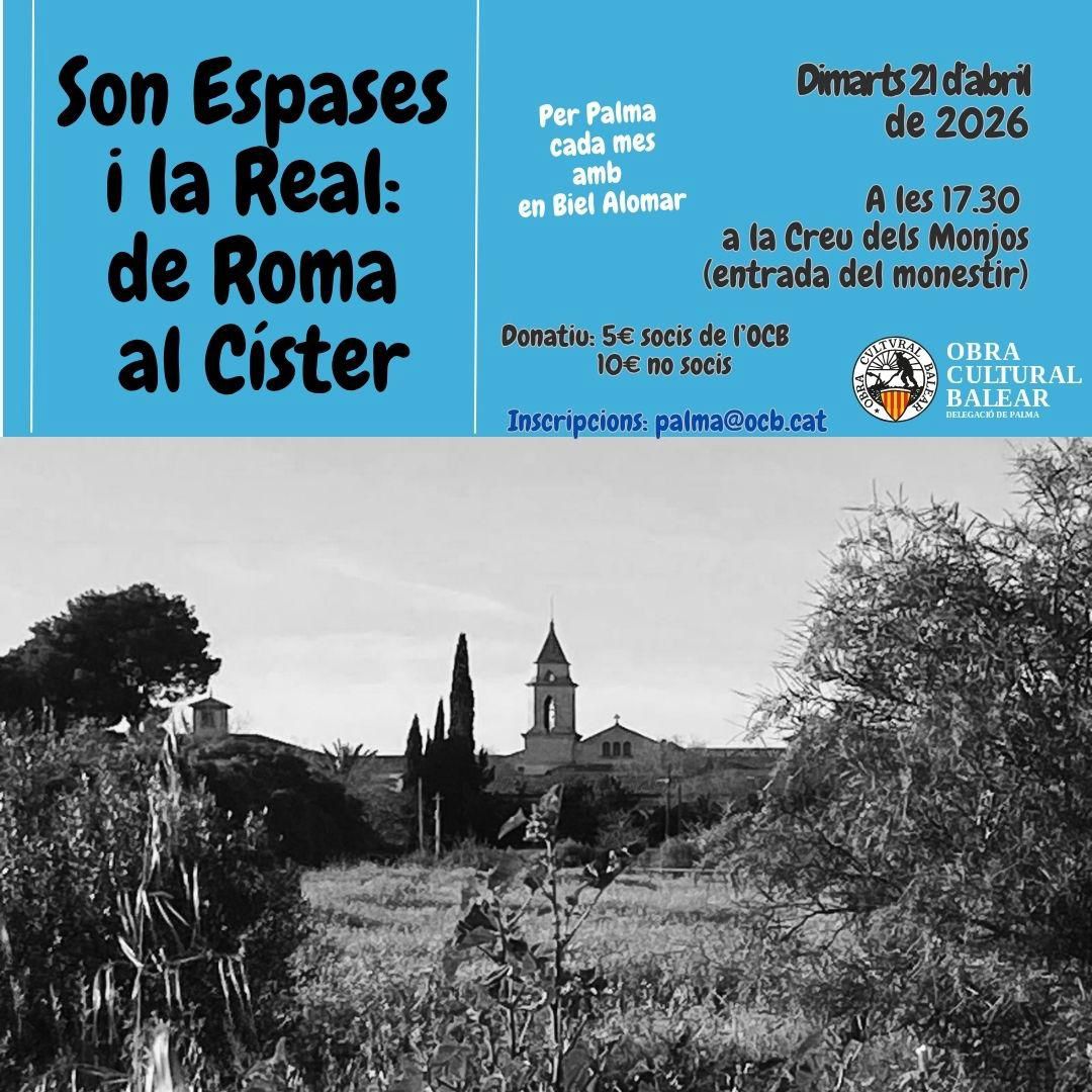 ocbpalma's tweet image. #PerPalmaCadaMes proposa aquest itinerari ple d'història: #lareal i #sonespases. És #dimarts21 d'#abril26!