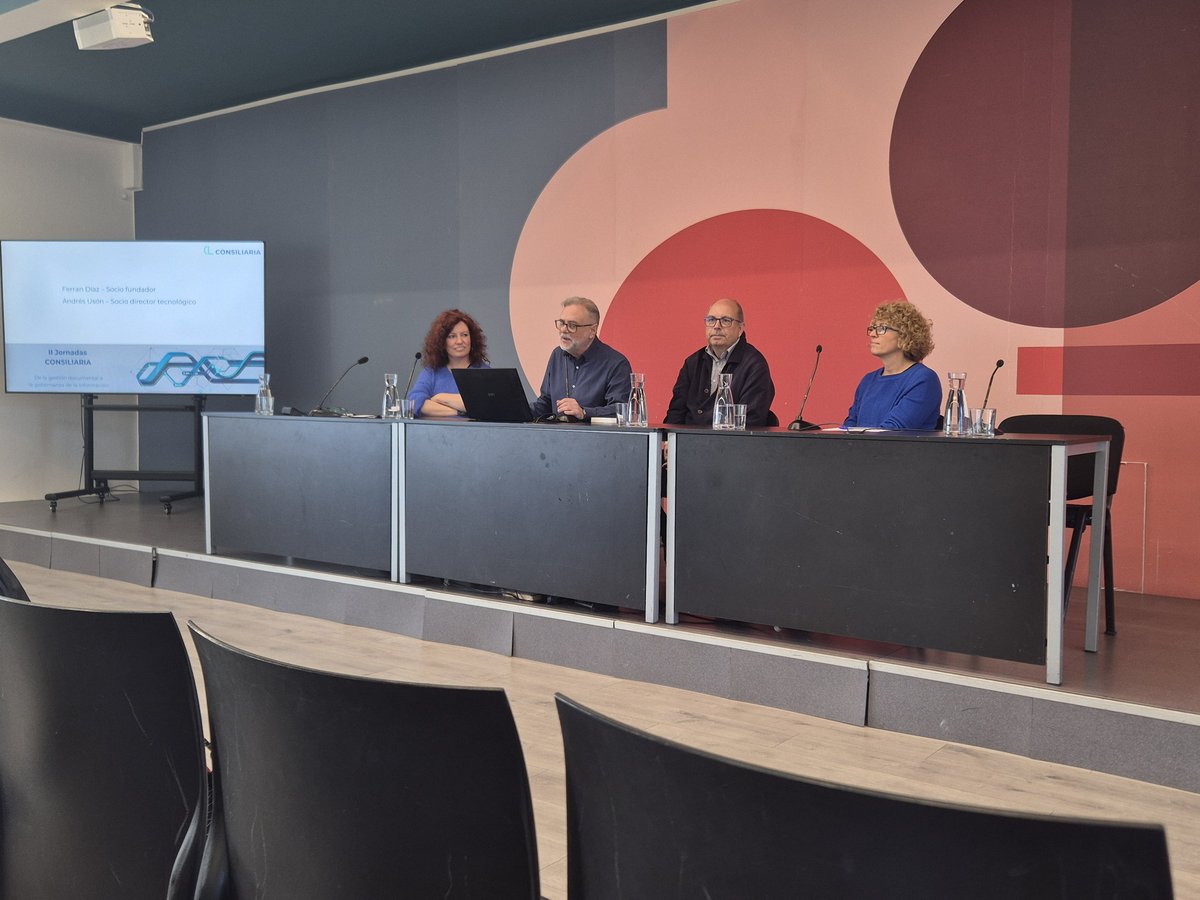 ArchAlcorcon's tweet photo. Hoy parte de nuestro equipo está asistiendo a las II Jornadas CONSILIARIA: "De la gestión documental a la gobernanza de la información" @Consiliaria #archivos https://t.co/aMAbANCJSj