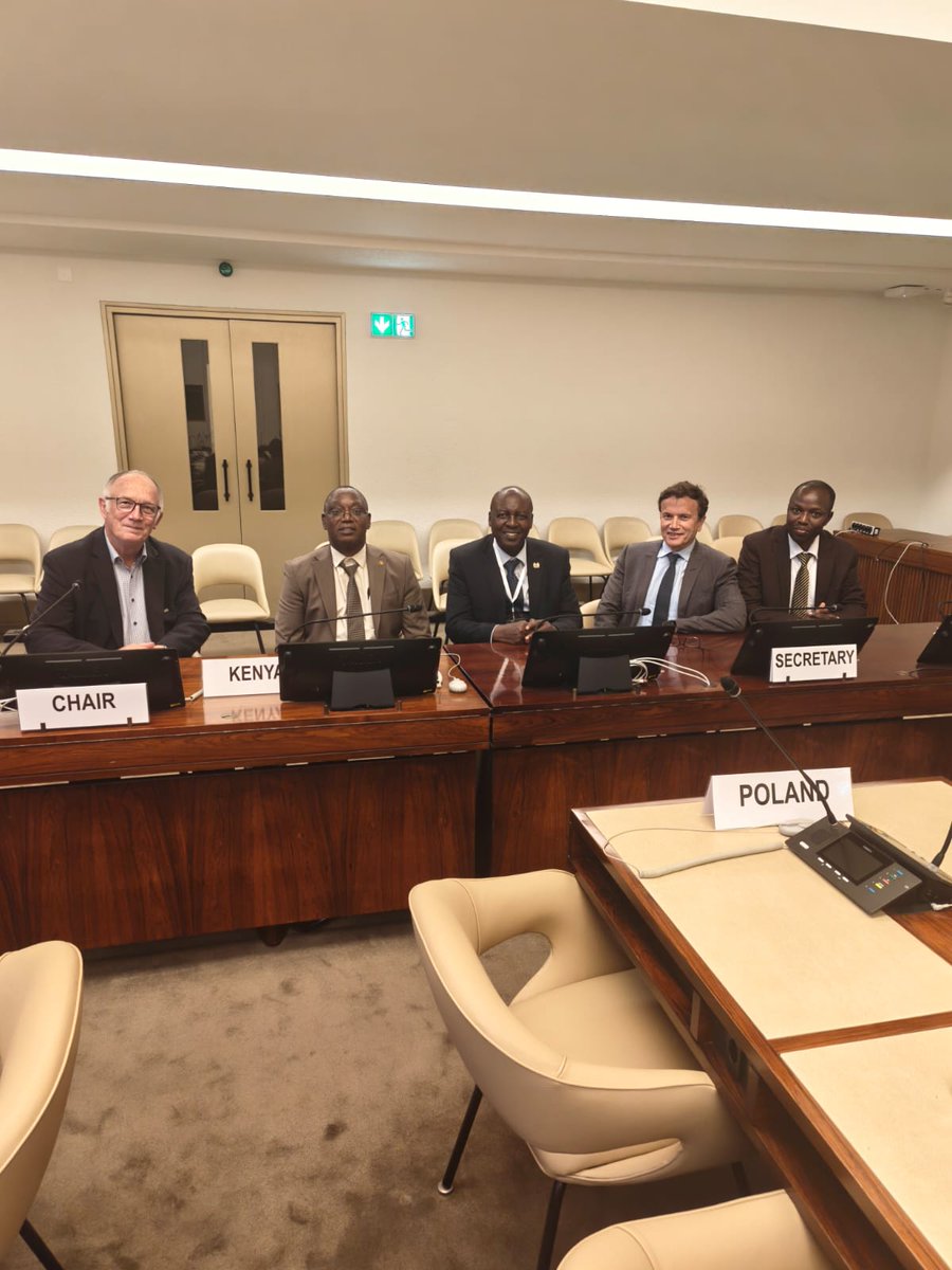 mechanicalmtd's tweet photo. The PS Roads, Eng.Joseph Mbugua accompanied by the CEM&amp;T Eng. Richard Thitai represented Kenya in the GRSG in Geneva, Switzerland where global vehicle safety standards are developed under WP.29. Their participation highlights Kenya’s commitment to advanced road and vehicle safety https://t.co/FwOs2R8QGi
